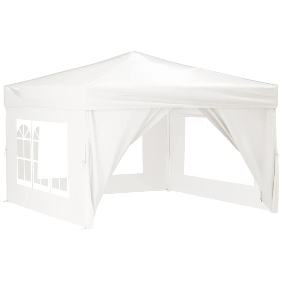 Vidaxl (, 291 X 291 X 245 Cm) Folding Party Tent With Sidewall Patio Camping Gazebo Pavilion Marquee White