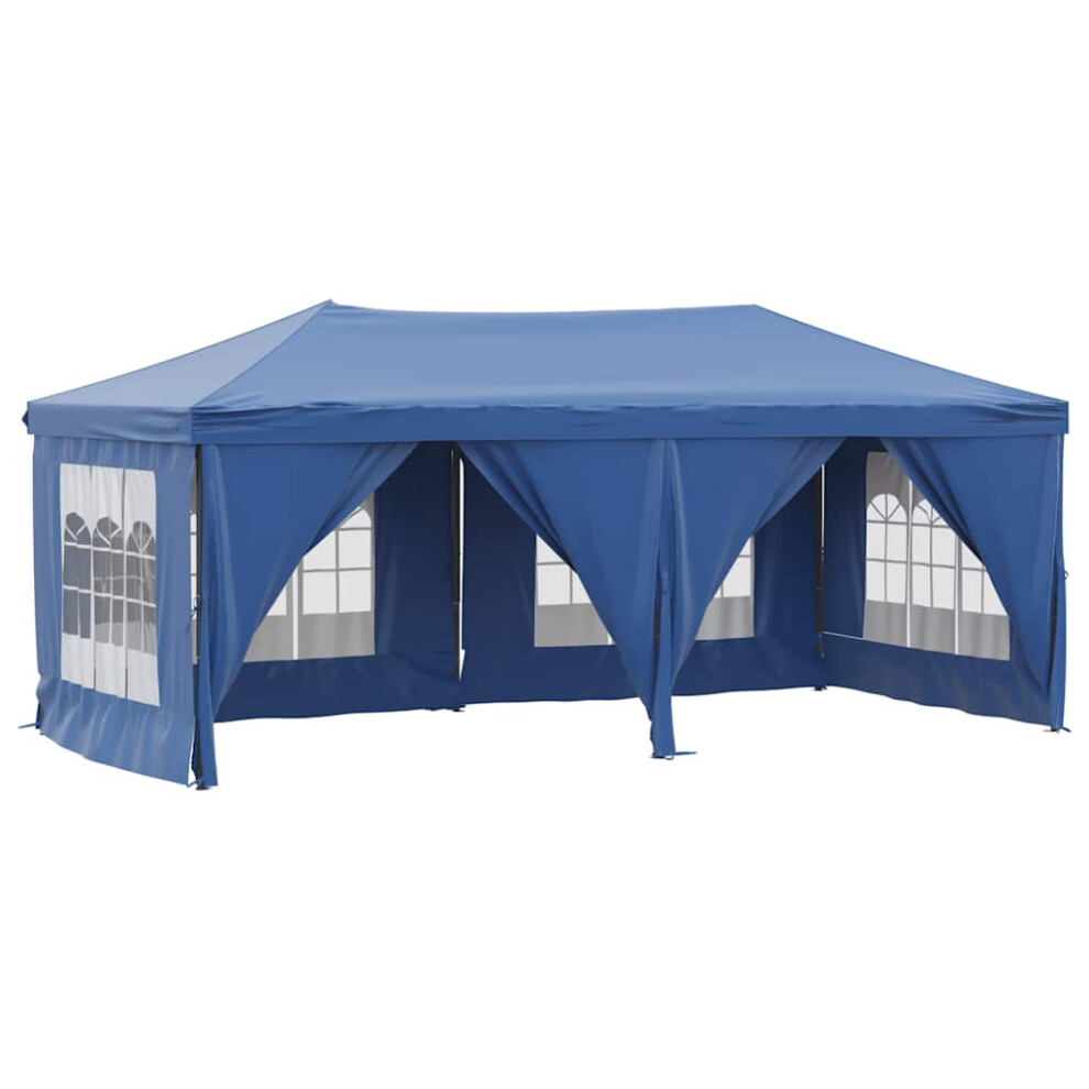 Vidaxl (Blue) Folding Party Tent With Sidewall Patio Camping Gazebo Pavilion Marquee Blue