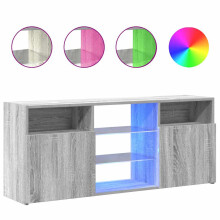 (grey sonoma) vidaXL TV Cabinet with LED Lights TV Stand TV Unit Hall Entertainment Cenrtre