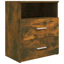 (smoked oak, 1) vidaXL Bed Cabinet Bedside Cabinet Storage Cabinet Nightstand Bed Side Table