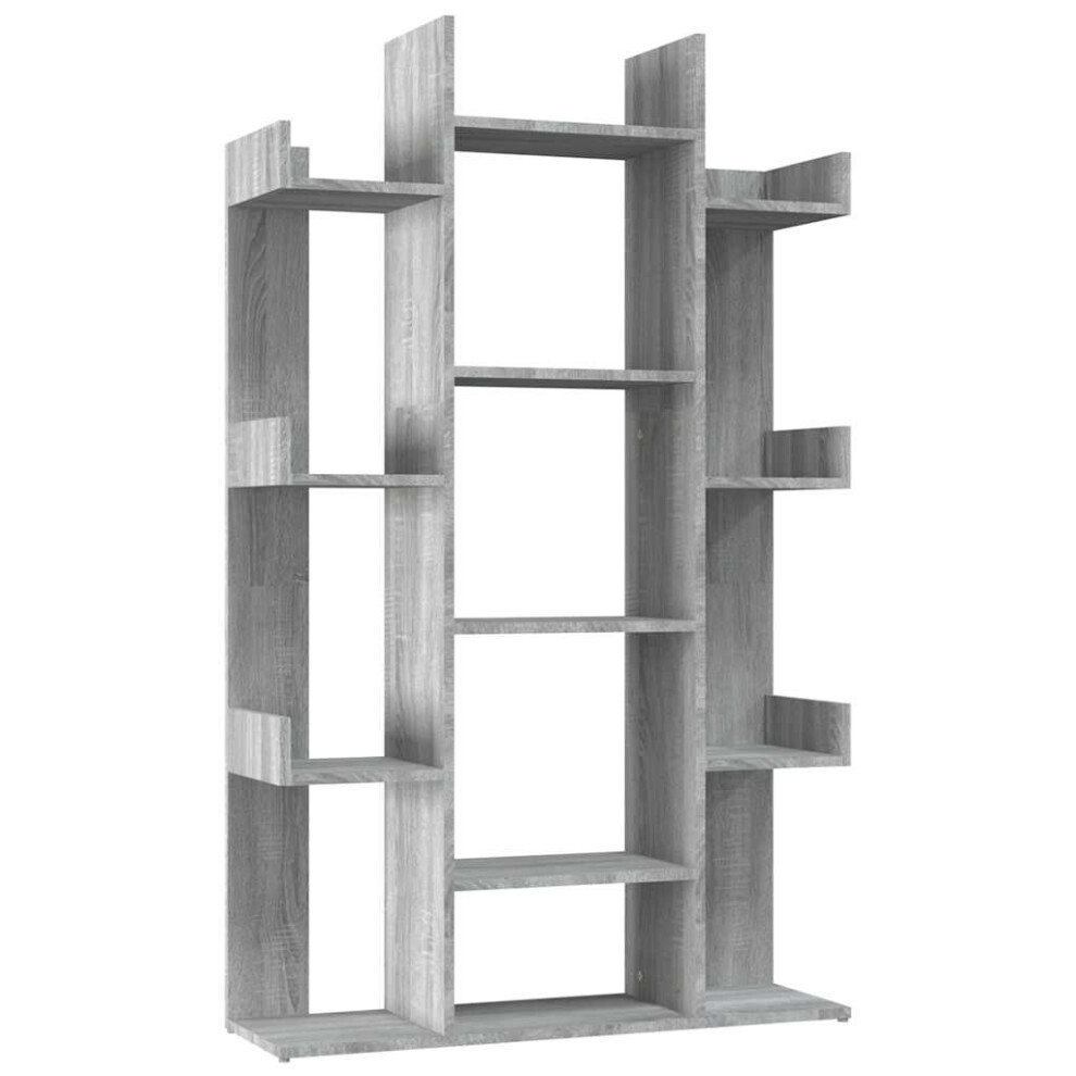Vidaxl (Grey Sonoma) Book Cabinet Engineered Wood Home Organiser Storage Rack Multi Colours