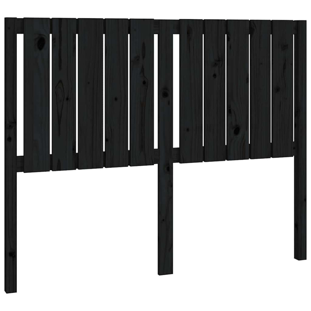 Vidaxl (Black, 125.5 X 4 X 100 Cm) Bed Headboard Home Bedroom Decorative Bed Header Panel Solid Wood Pine