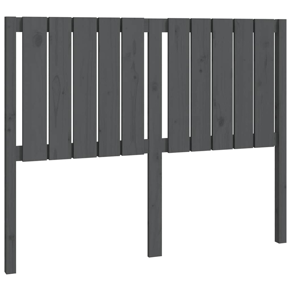 Vidaxl (, 125.5 X 4 X 100 Cm) Bed Headboard Home Bedroom Decorative Bed Header Panel Solid Wood Pine Grey