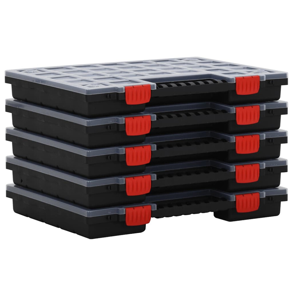 (21 Boxes) Vidaxl 5/10X Assortment Boxes Polypropylene Tool Organiser Box Multi Models 8720287011286
