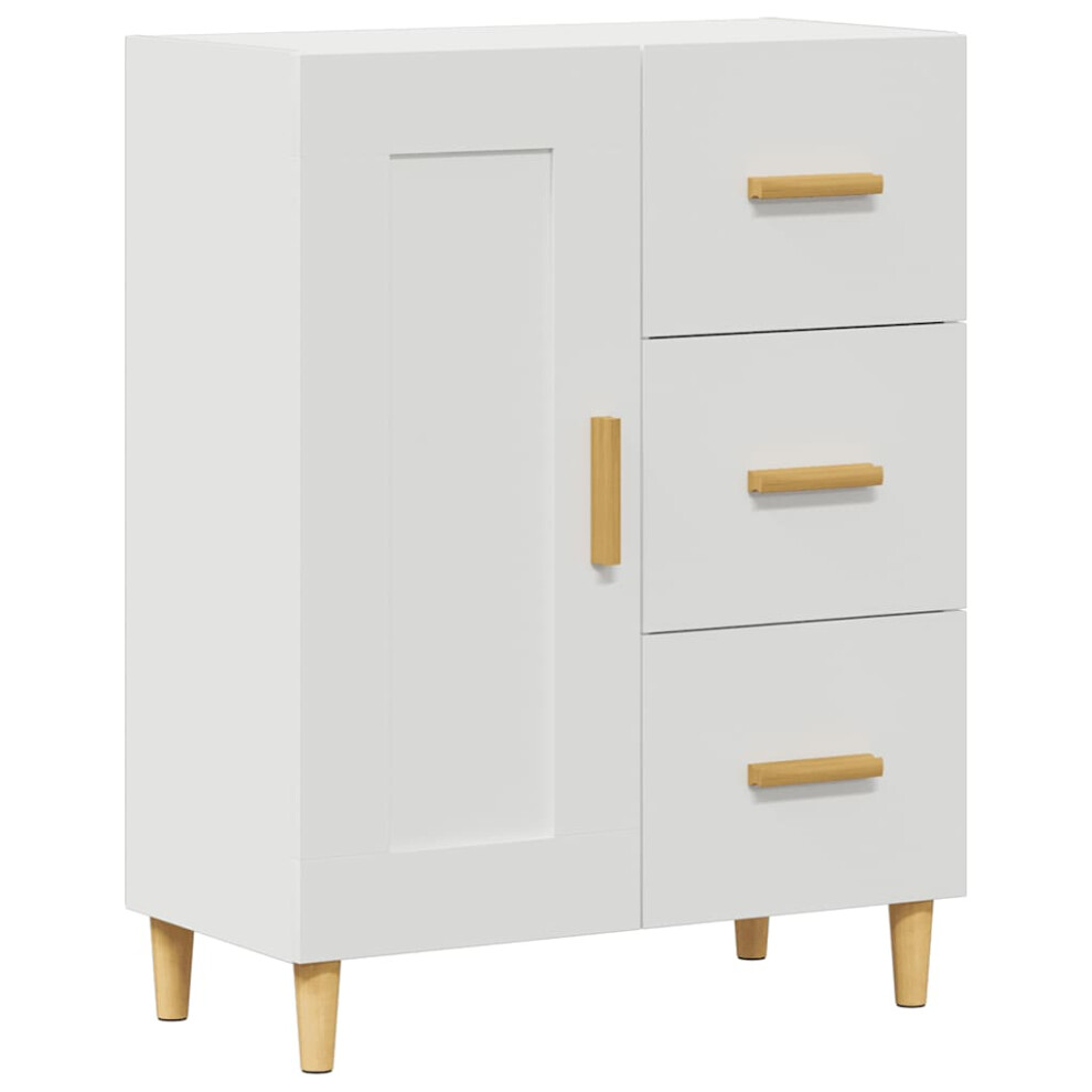 Vidaxl (White) Sideboard Engineered Wood Side Cabinet Home Organiser Multi Colours