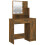 VidaXL (Smoked oak) vidaXL Dressing Table with LED Vanity Table Makeup Vanity Desk Cosmetic Table 1