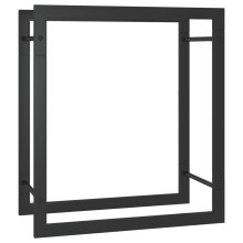 vidaXL Brennholzregal Mattschwarz 50x28x56 cm Stahl