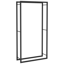 vidaXL Brennholzregal Mattschwarz 80 x 28 x 154 cm Stahl