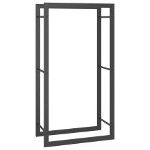 vidaXL Brennholzregal Mattschwarz 50x28x94 cm Stahl