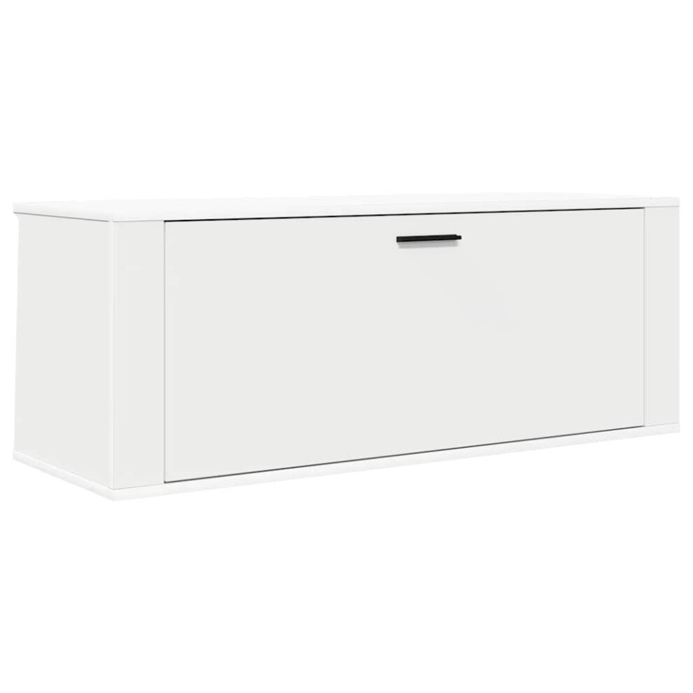 Vidaxl (White) Wall Shoe Cabinet Engineered Wood Shoe Storage Organiser Multi Colours