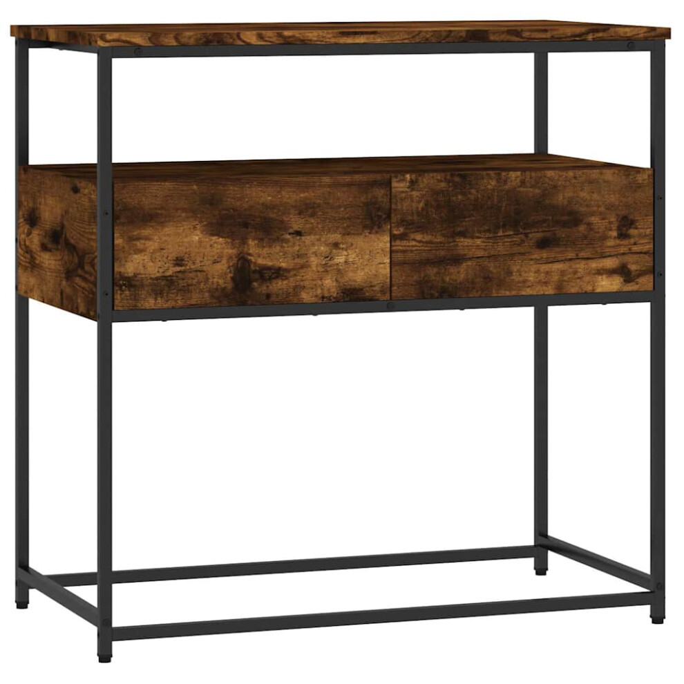 Vidaxl (Smoked Oak, 75 X 40 X 75 Cm) Console Table Side End Table Hallway Stand Sofa Table Engineered Wood