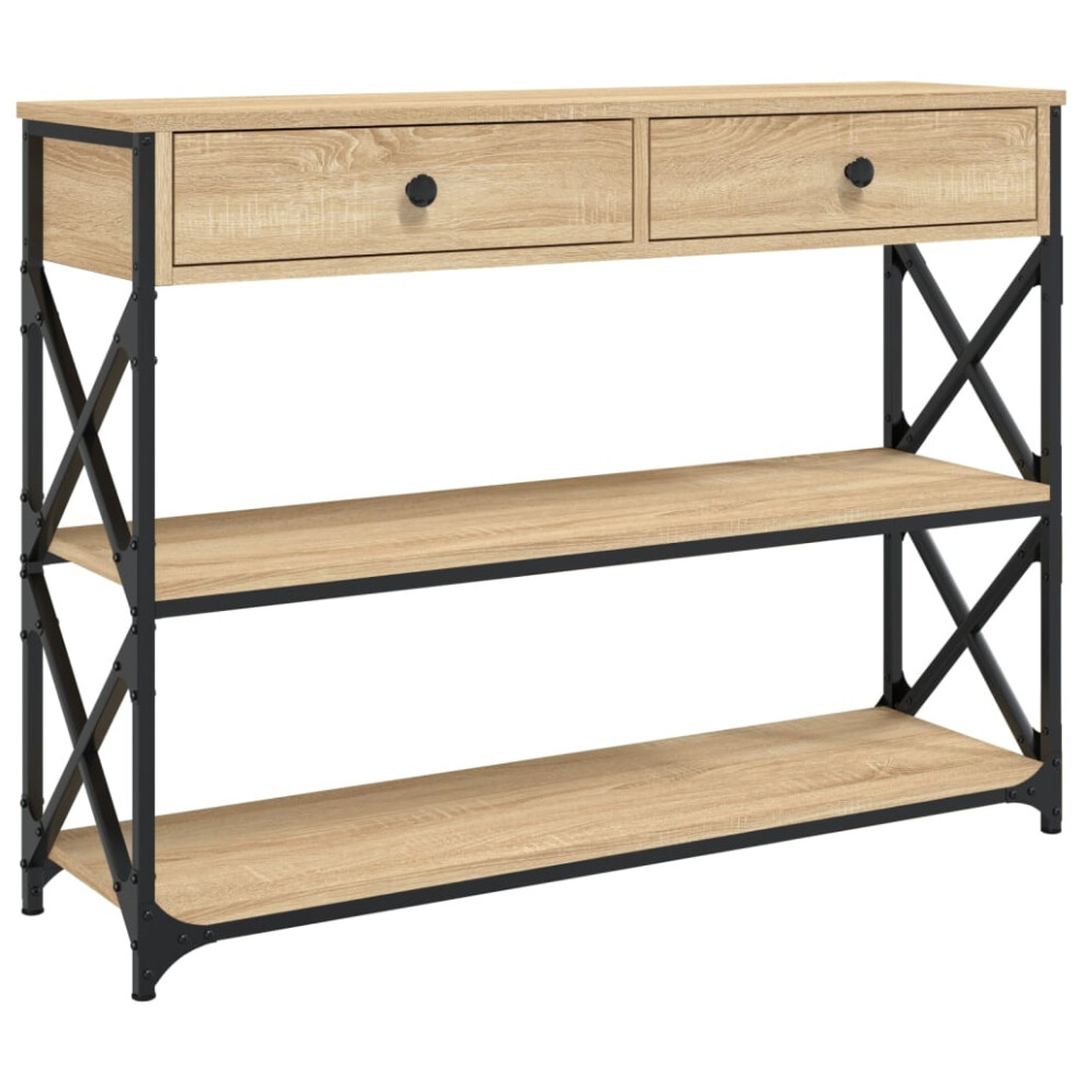 Vidaxl (Sonoma Oak, 100 X 28 X 75 Cm) Console Table Side End Table Hallway Stand Sofa Table Engineered Wood