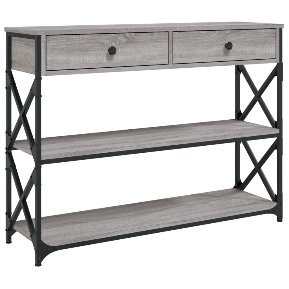 Vidaxl (Grey Sonoma, 100 X 28 X 75 Cm) Console Table Side End Table Hallway Stand Sofa Table Engineered Wood