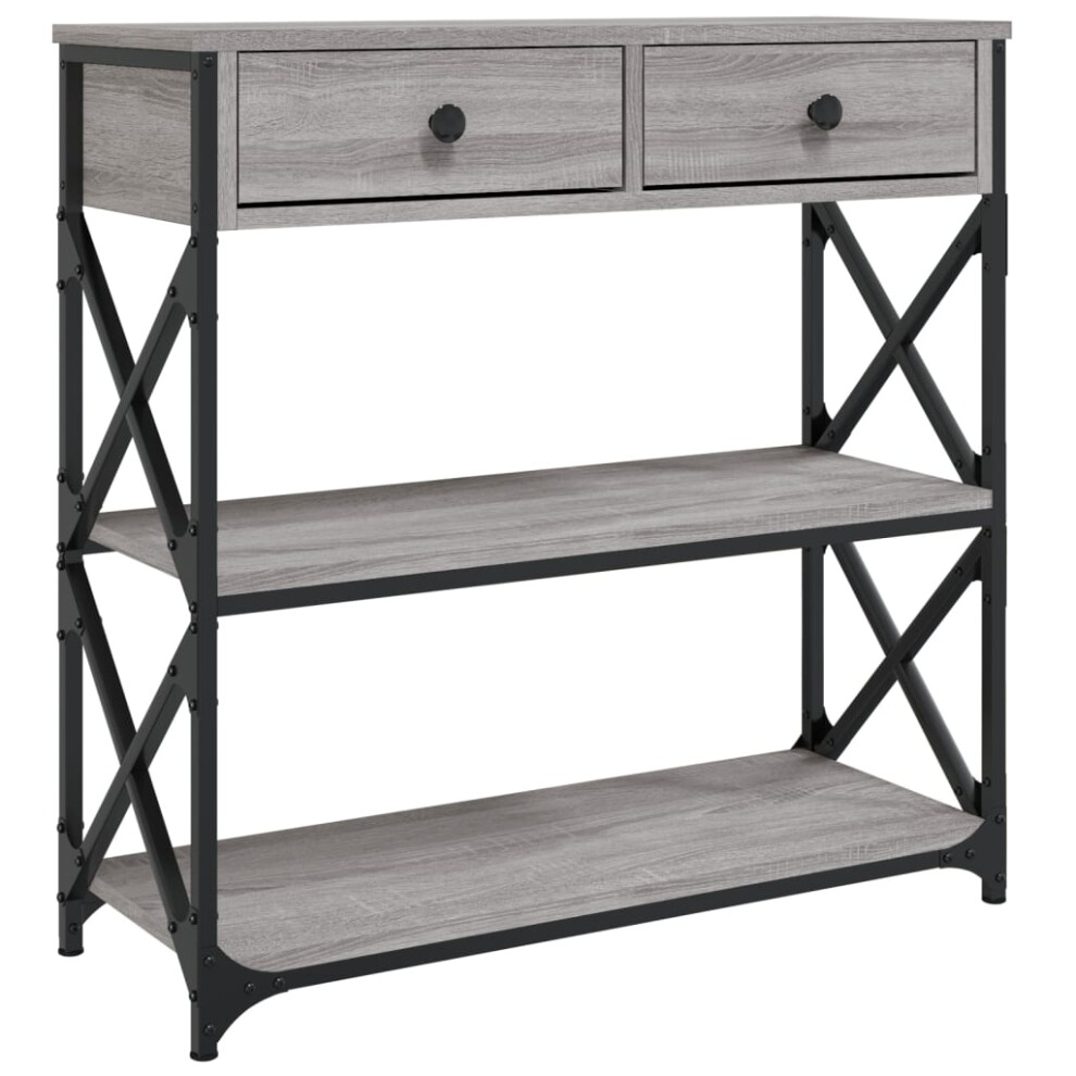 Vidaxl (Grey Sonoma, 75 X 28 X 75 Cm) Console Table Side End Table Hallway Stand Sofa Table Engineered Wood