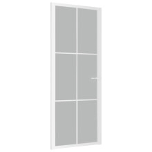 vidaXL Innentür 83x201,5 cm Weiß Mattglas und Aluminium