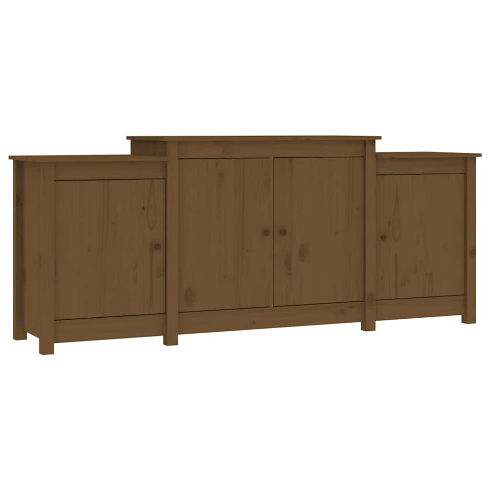 Vidaxl (Honey ) Solid Wood Pine Sideboard Side Cabinet Home Organiser Multi Colours Brown