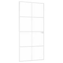 (white, 93 x 201.5 cm/4x2 grids) vidaXL Interior Door Inner Internal Door Panel Tempered Glass and Aluminium