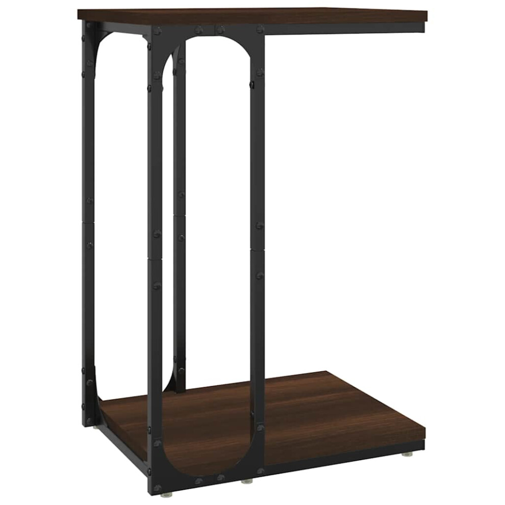 VidaXL Side Table Brown Oak 40x30x60 cm Engineered Wood - Image 2