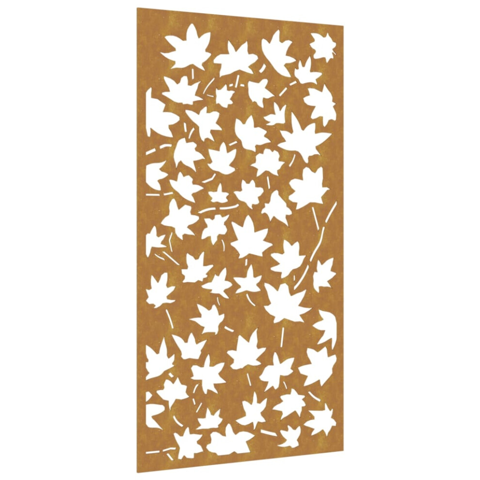 Vidaxl Garden Wall Decoration Wall Art Decor Corten Steel Maple Leaf Design