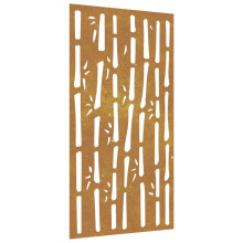 vidaXL Garden Wall Decoration Wall Art Wall Decor Corten Steel Bamboo Design