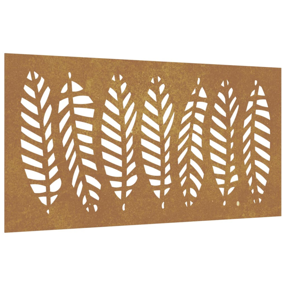 Vidaxl Garden Wall Decoration Wall Art Wall Decor Corten Steel Leaf Design