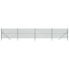 vidaXL Maschendrahtzaun Grün 1,4x10 m