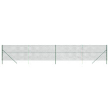 (green, 1.6 x 10 m) vidaXL Chain Link Fence Outdoor Mesh Fence Patio Wire Mesh Roll Garden Fence