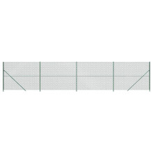 vidaXL Maschendrahtzaun mit Bodenflansch Grün 1,6x10 m