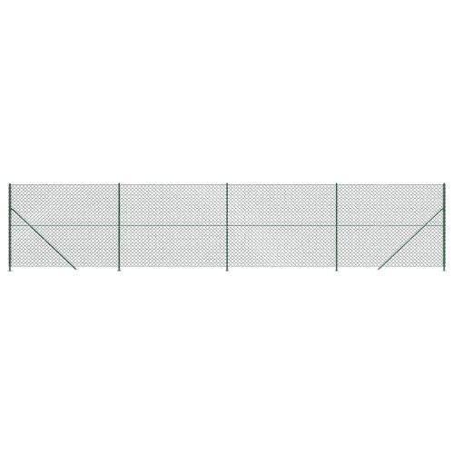 VidaXL vidaXL Maschendrahtzaun mit Bodenflansch Grün 1,6x10 m