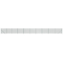 vidaXL Maschendrahtzaun mit Bodenhülsen Grün 1,4x25 m