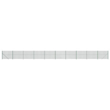 vidaXL Maschendrahtzaun mit Bodenflansch Grün 1,6x25 m