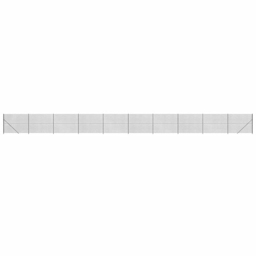 VidaXL vidaXL Maschendrahtzaun mit Bodenflansch Anthrazit 1,4x25 m