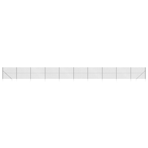VidaXL vidaXL Maschendrahtzaun mit Bodenhülsen Anthrazit 1,6x25 m