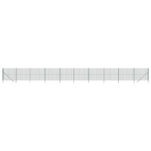 vidaXL Maschendrahtzaun Grün 2,2x25 m Verzinkter Stahl