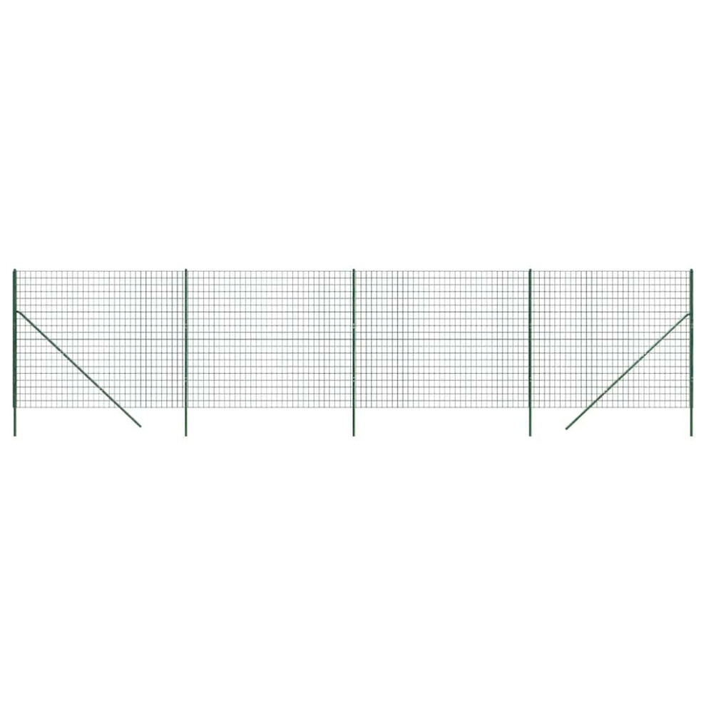 (green, 1.4 x 10 m) vidaXL Wire Mesh Fence Chain Link Fence Panel Green Galvanised Steel 0.8x10 m