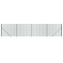 vidaXL Maschendrahtzaun mit Bodenhülsen Grün 2x10 m