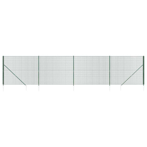 VidaXL vidaXL Maschendrahtzaun mit Bodenhülsen Grün 2x10 m