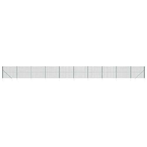 VidaXL vidaXL Maschendrahtzaun mit Bodenhülsen Grün 1,4x25 m