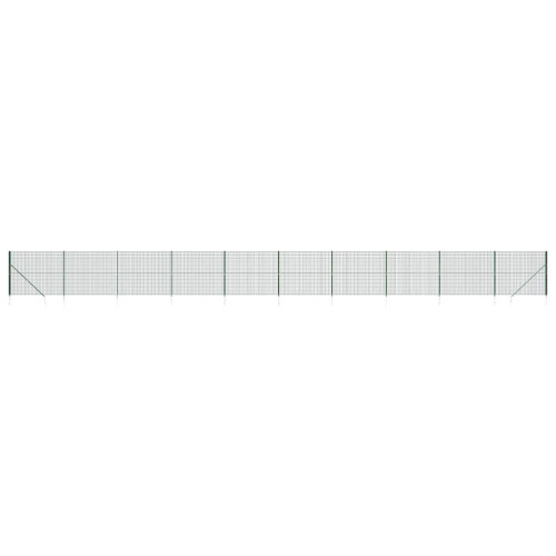 VidaXL vidaXL Maschendrahtzaun mit Bodenhülsen Grün 2x25 m