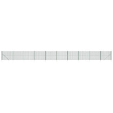vidaXL Maschendrahtzaun mit Bodenhülsen Grün 2,2x25 m