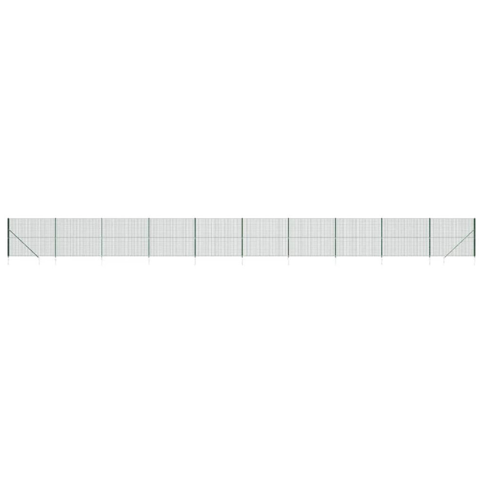 Vidaxl (, 2.2 X 25 M) Wire Mesh Fence Outdoor Garden Wire Fencing Mesh With Spike Anchors Green