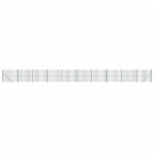 vidaXL Maschendrahtzaun mit Bodenhülsen Grün 1,4x25 m