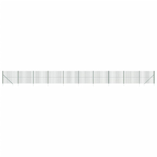 VidaXL vidaXL Maschendrahtzaun mit Bodenhülsen Grün 1,4x25 m