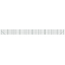 vidaXL Maschendrahtzaun mit Bodenhülsen Grün 1,6x25 m