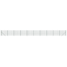 vidaXL Maschendrahtzaun mit Bodenhülsen Grün 1,6x25 m