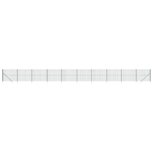 VidaXL vidaXL Maschendrahtzaun mit Bodenhülsen Grün 1,6x25 m