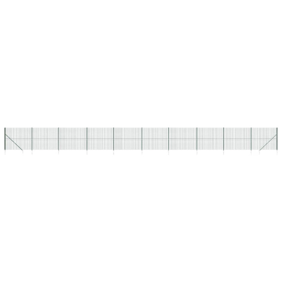 Vidaxl (Green, 1.6 X 25 M) Wire Mesh Fence Outdoor Garden Wire Fencing Mesh With Spike Anchors