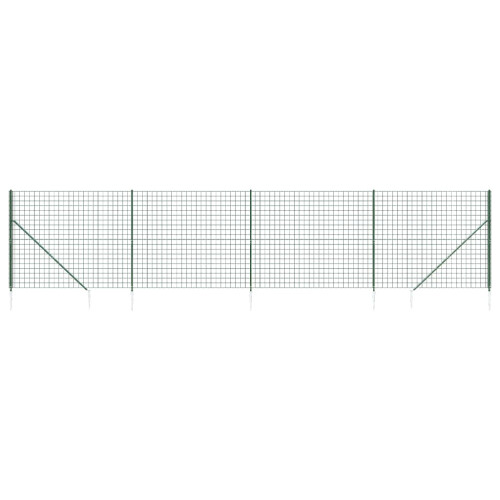 VidaXL vidaXL Maschendrahtzaun mit Bodenhülsen Grün 2,2x10 m