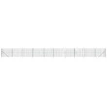 vidaXL Maschendrahtzaun mit Bodenhülsen Grün 1,4x25 m