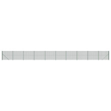 vidaXL Maschendrahtzaun mit Bodenflansch Grün 1,4x25 m